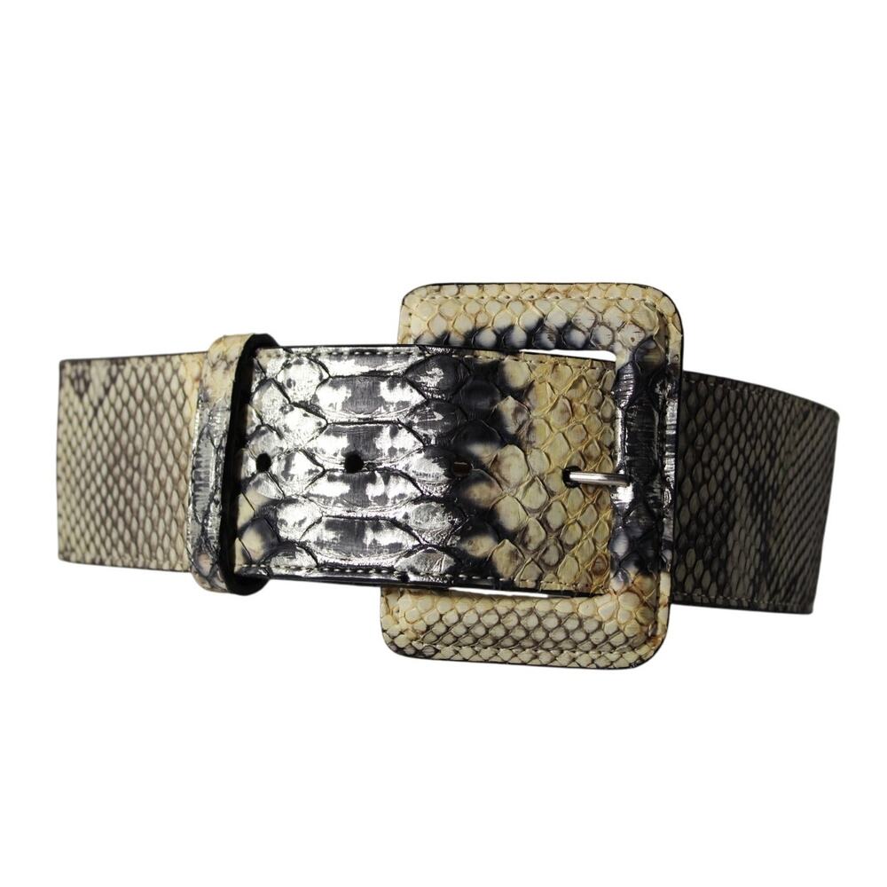Vintage Genuine Python Belt Lai Made in USA Metallic Accents Size 27